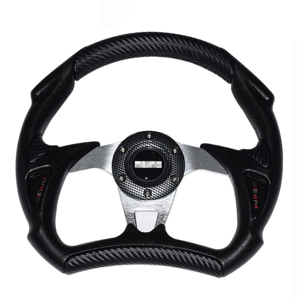 320mm 13inch PU leather Automobile Sport Racing Car Steering Wheel Steering-Wheel Auto Styling Black Red Silver Blue