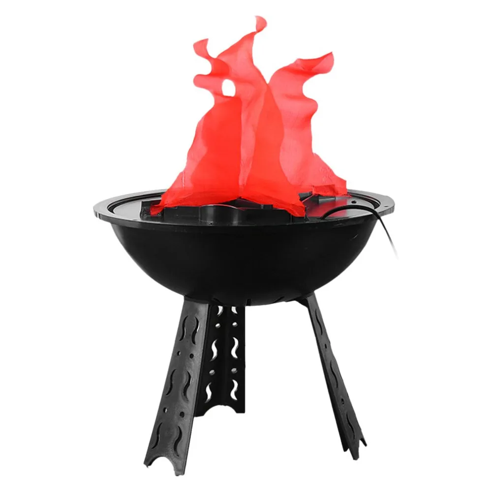 

EU Plug Stage Lighting Effect Flame Lamp Halloween Party Electronic Simulation Vertical Triangle Brazier Bonfire Decor Safety