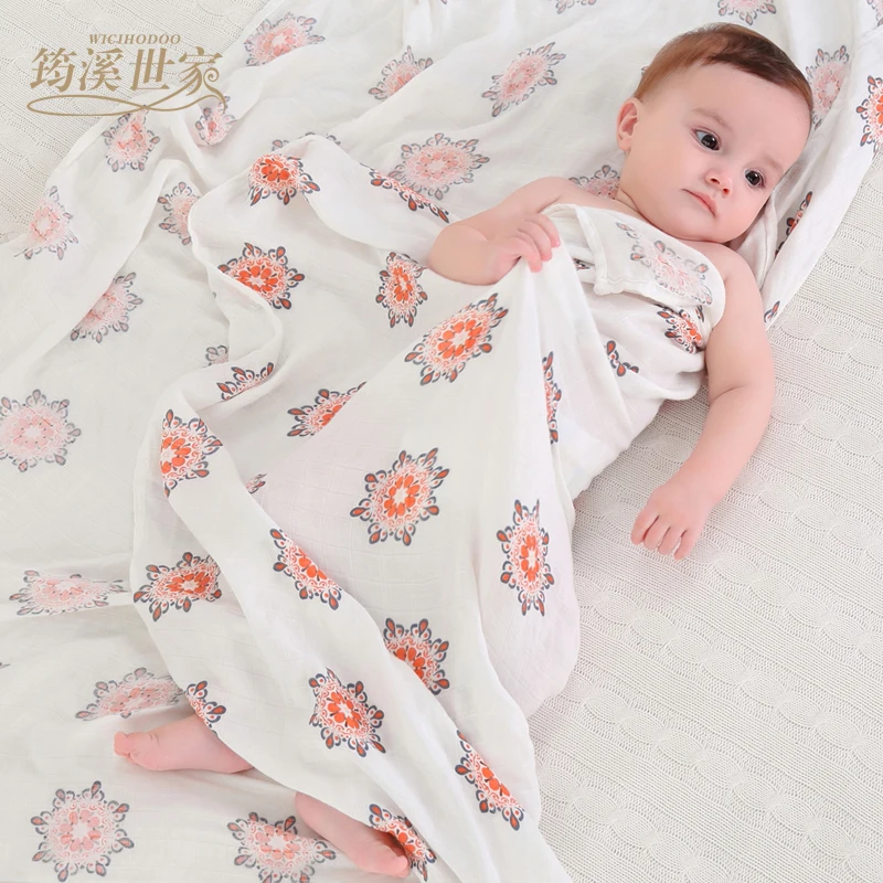 infant Muslin Cotton Soft Newborn Baby Bath Towel summer Swaddling