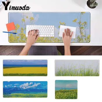 

Yinuoda Rape flowers field Rubber Mouse Durable Desktop Mouse pad anime Smooth Writing Pad Desktops Mate Keyboard Mat Desk Mat