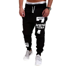 Хип-Хоп Уличная Мужская спортивная одежда с буквенным принтом, Мешковатые повседневные мужские спортивные брюки, черные брюки, спортивные штаны размера плюс M-4XL