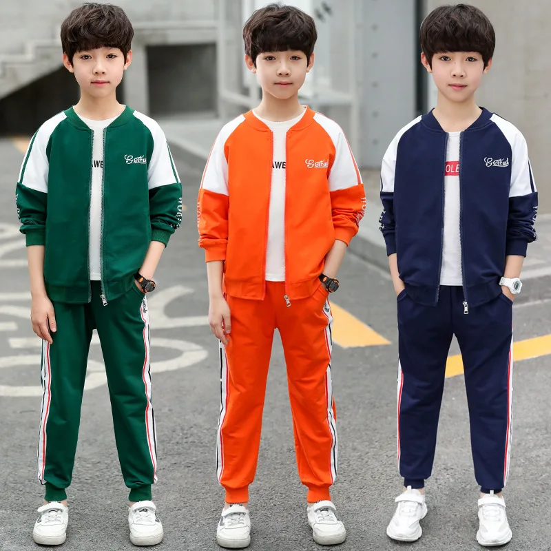 

Boys Clothing Sets Kids Clothes Boutique Children Toddler 2019 Fashion Fall Outfits Tracksuit Jacket + Pants 4 to 15 Years