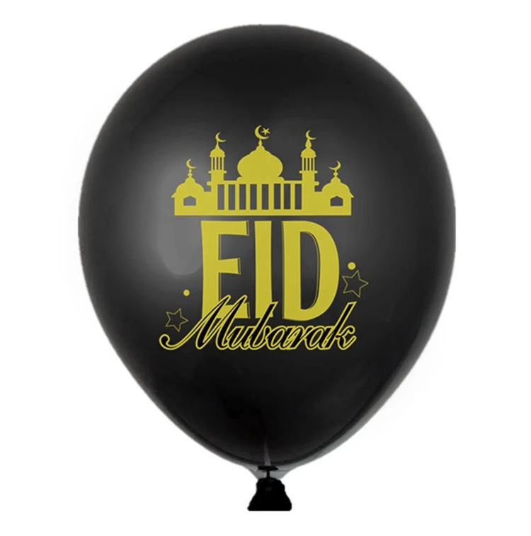 QIFU 10 шт. EID MUBARAK воздушный шар золотой черный шар Рамадан украшение исламский, мусульманский вечерние поставки счастливые Eid вечерние шары Декор