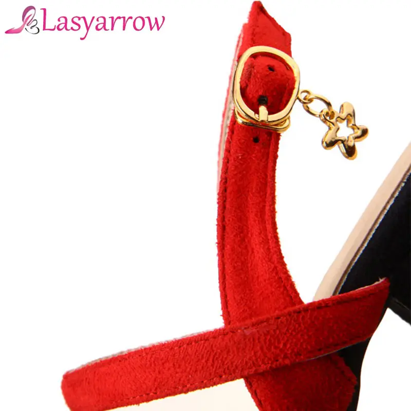 Lasyarrow 2018 New Thick with Sandals Female Summer Open Toe Buckle Roman Shoes Mixed Colors Med-heeled Women Chunky Sandals Lasyarrow 2018 New Thick with Sandals Female Summer Open Toe Buckle Roman Shoes Mixed Colors Med-heeled Women Chunky Sandals