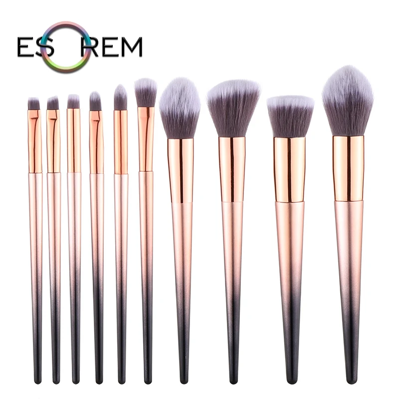 

ESOREM Gradient Tapered Handle Makeup Blending Brushes Angled Foundation Flat Definer Foundation Brush Pincel Maquiagem 35821