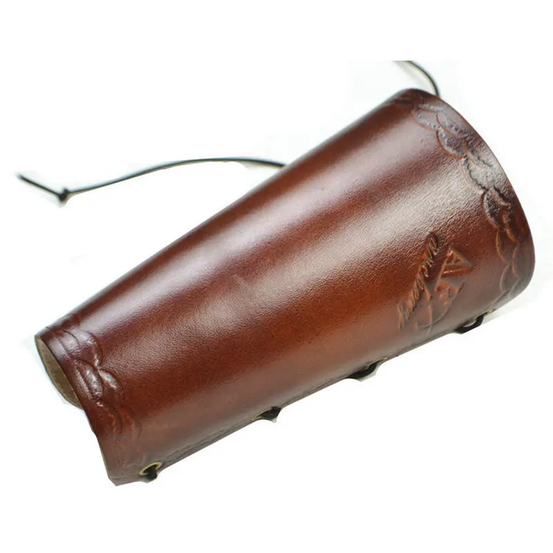 

Brown Traditional Cow Leather Arm Restraint Protector Guard pull Bow protect Arm for Shooting Barcer Hunting Archery Accessory