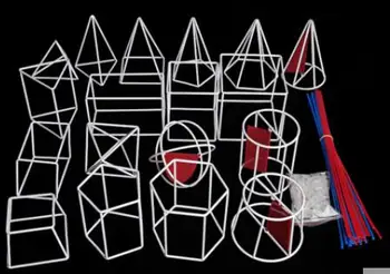 

High School Mathematics Solid Geometry Model Box Student Solid Geometry Frame Model 19 Sets