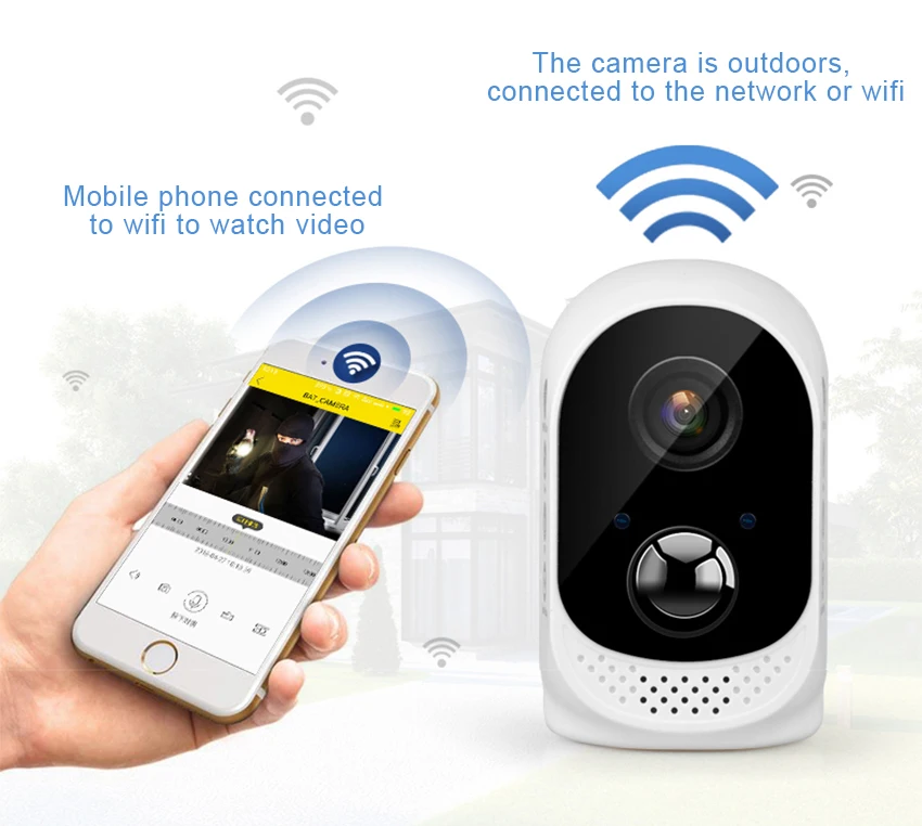 Smar 1080P HD Wireless WiFi Camera Built-in 10400mAh Lithium Polymer Battery Outdoor Indoor Security IP Cam PIR Motion Detector (3)