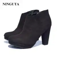 2016 brand fashion women autumn ankle boots high heels women's shoes womens boot
