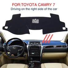 smabee Dash Mat For TOYOTA CAMRY 2013-2016 CAMRY 7 Dashmat Black Carpet Car Dashboard Automotive interior