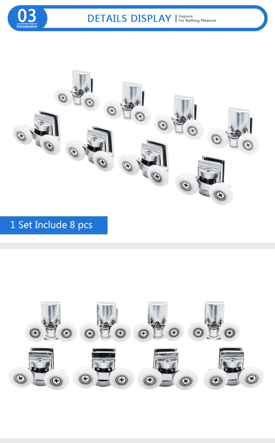 До 4 никель-металл-8 шт./компл. 23 мм 25 мм нейлон раздвижных Стекло ролики двери приводной ременный шкив Runner подшипник душевая кабина аппаратных аксессуары для ванной комнаты