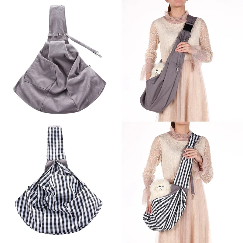 Маленькая собака кошка Слинг Сумка Hands-free ReversibleTravel Tote Мягкая удобная двусторонняя сумка через плечо сумка для переноски