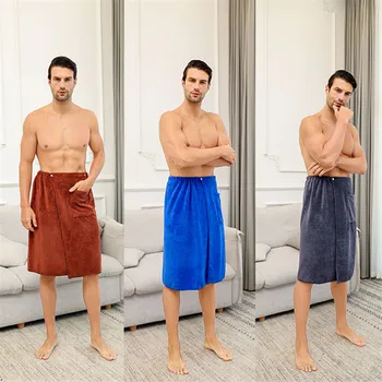 

Fashion Man Wearable Magic Mircofiber BF Bath Towel With Pocket Soft Swimming Beach Bath Towel Blanket Toalla De Bano