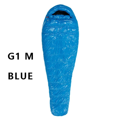 Спальный мешок на гусином пуху AEGISMAX G1/G2/G3, спальный мешок на открытом воздухе для кемпинга - Цвет: G1M BLUE