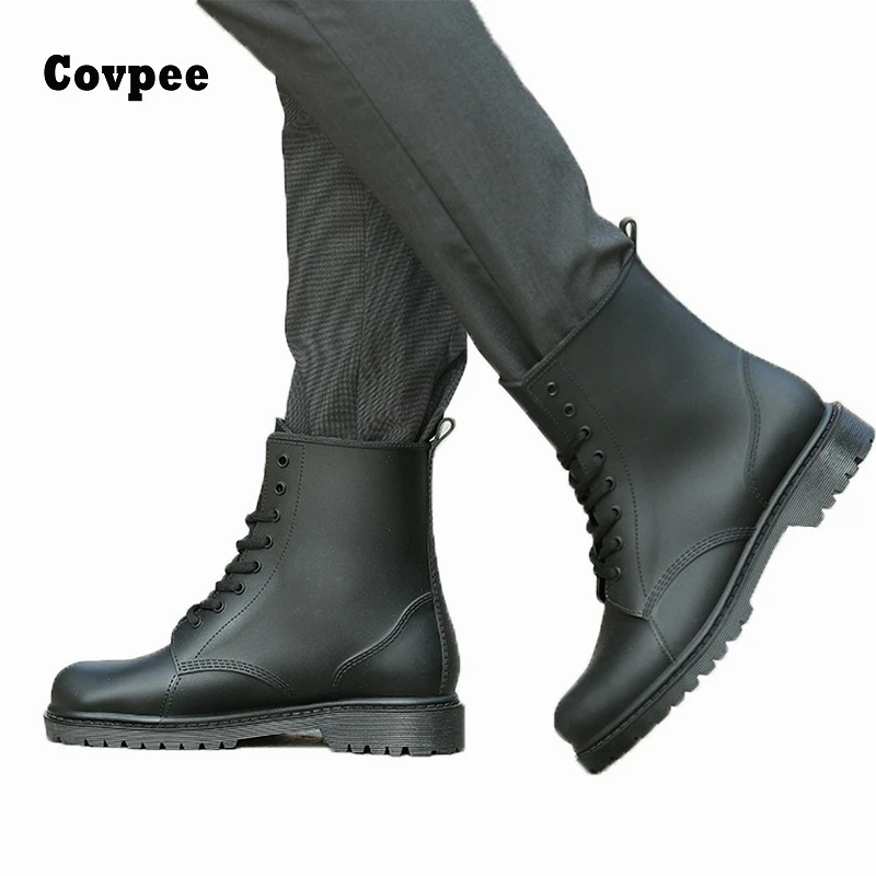 Botas de lluvia para hombre, botines de sólido, de goma, a la moda, para verano, 2018|boots fashion|boots for menboots pvc AliExpress