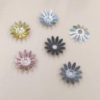 

10mm Fiigree Flower Charms Spacer Beads Caps Connectors Wraps Vintage Hair Clasp Bu Yao Accessories DIY Crafts Jewellry Findings