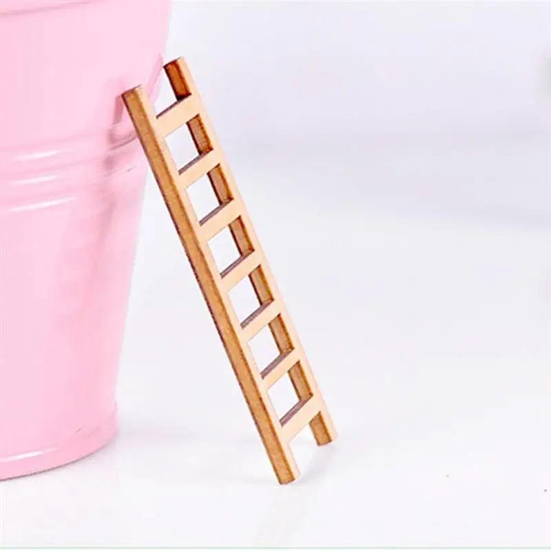 3 шт. мини деревянная лестница Фея Сад миниатюрные DIY макеты кукольного домика