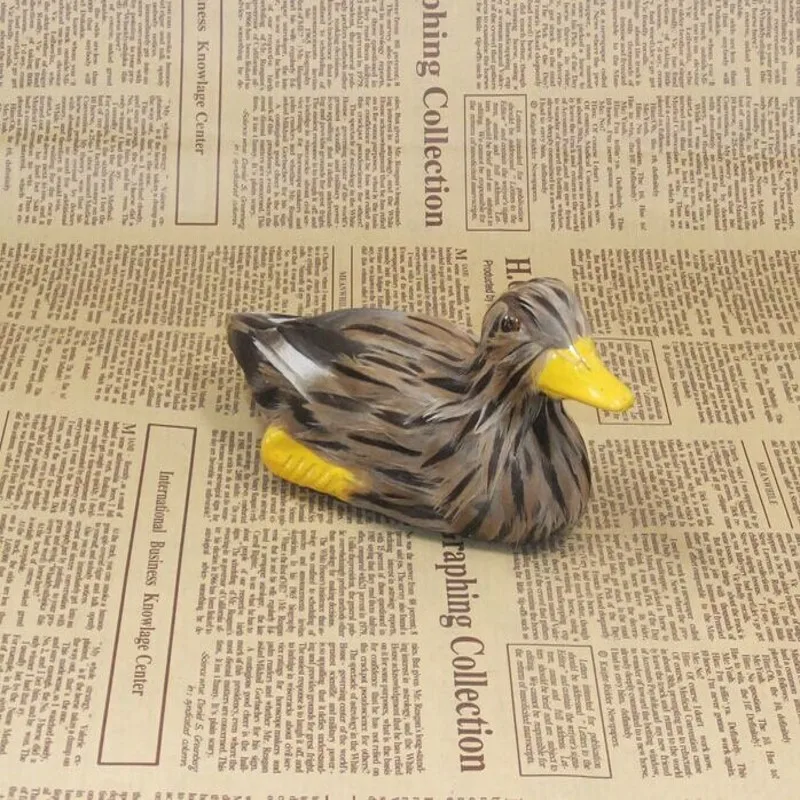 

15x7cm Simulation toy prone duck model toy polyethylene&furs Resin handicraft,props,decoration gift d0069