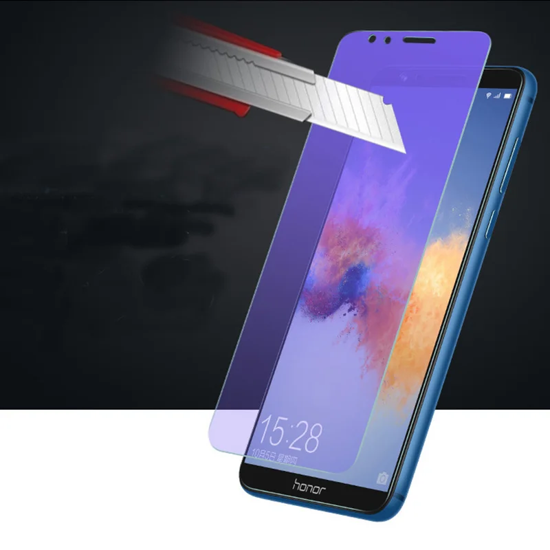 Анти синий светильник MicroData закаленное стекло для huawei Y5 Y6 Y7 Prime 2018 полное покрытие