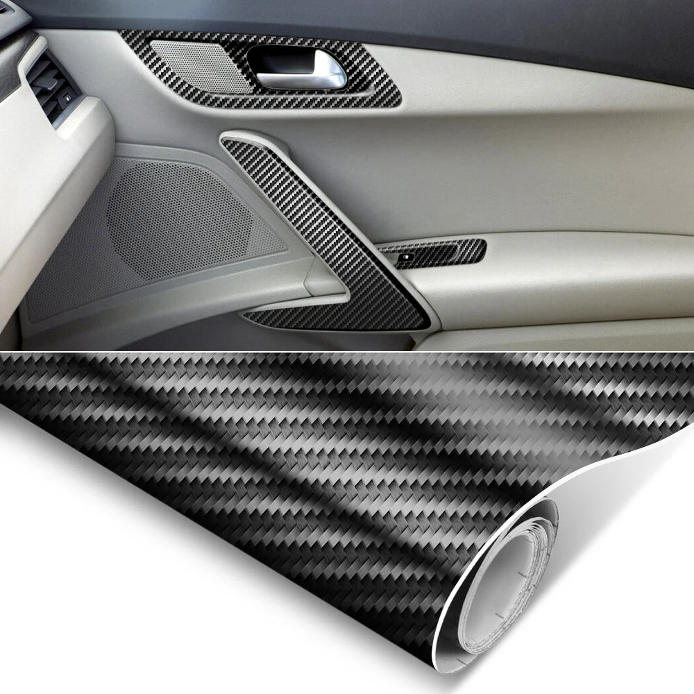 

127cm*30cm Universal 3D Carbon Fiber car Sticker for Mazda 6 CX-5 CX3 Ford Focus 2 3 1 mk2 Fiesta Mondeo Ranger Fusion Kuga Ka
