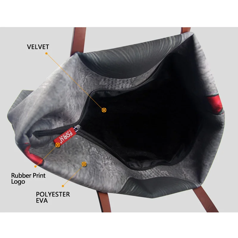 FORUDESIGNS/женская сумка с 3D принтом в виде кошек и собак повседневная дорожная тоут