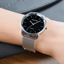 Простые Серебряные часы женские из нержавеющей стали с сетчатым ремешком модные повседневные кварцевые часы-браслет Relogio женский браслет часы