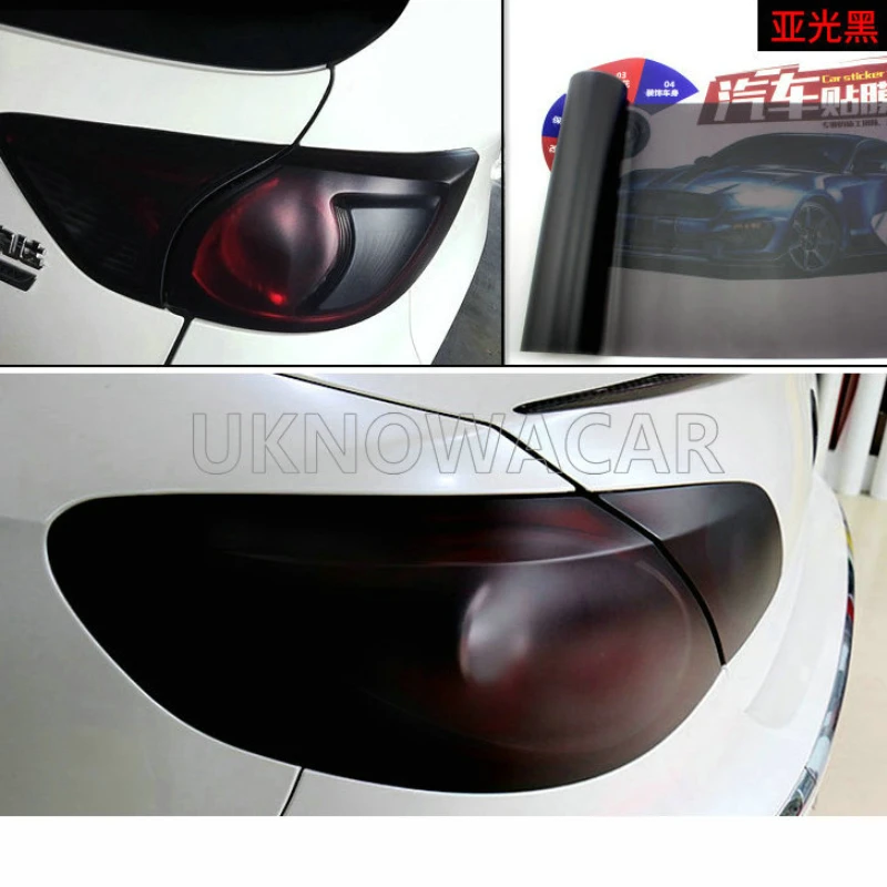 

30CMX100CM Car New Matt Black Tail Light Film Tint Taillight Motorbike Headlight Rear Lamp smoked Tinting Film Stickers Styling