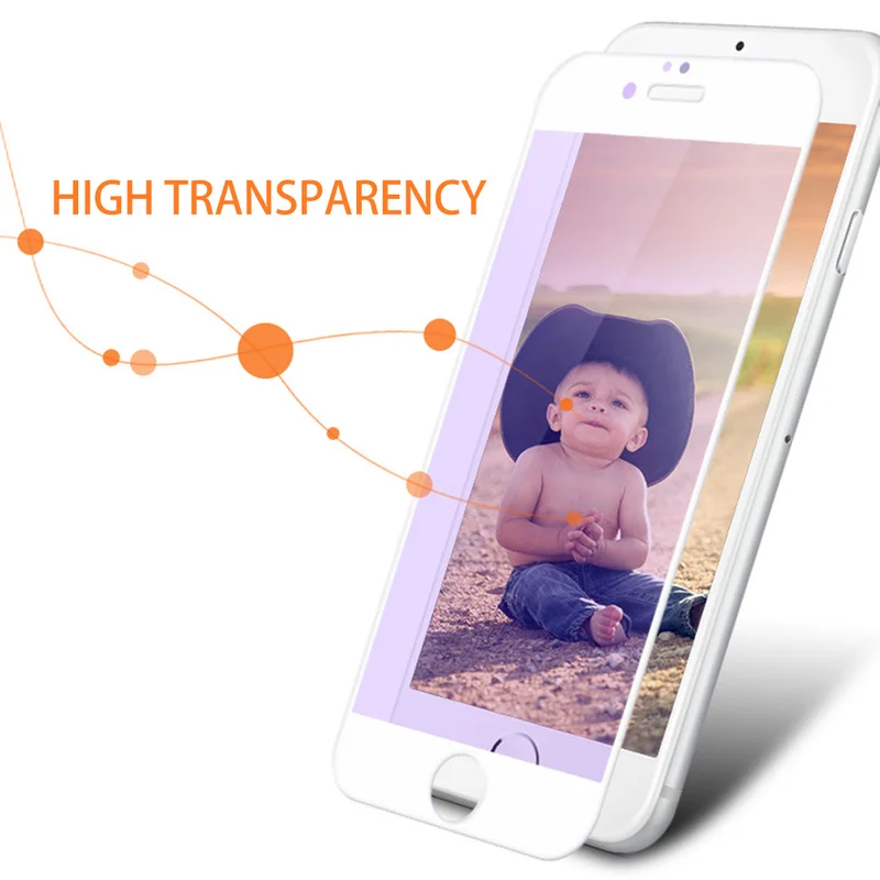 3D изогнутое закаленное стекло для iPhone X 7 8 Plus защита экрана с мягким краем высокое