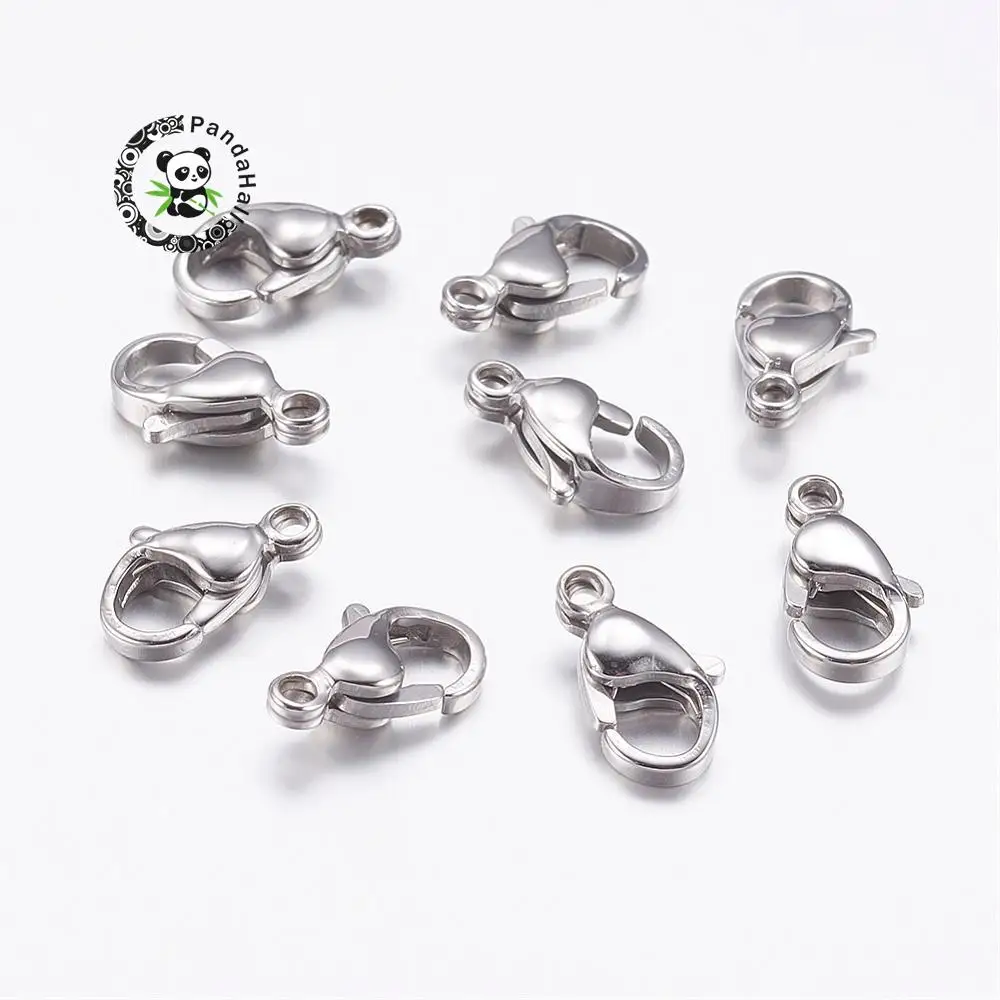 Buy 316 Stainless Steel Lobster Claw Clasps, about 6.2mm wide, 12mm long, hole