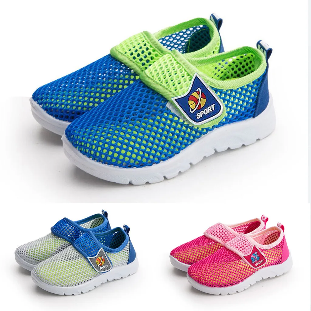 Детские кроссовки для мальчиков младенцев девочек сетчатый, дышащий, спортивный кроссовки повседневная обувь детская обувь, для девочек, детская обувь