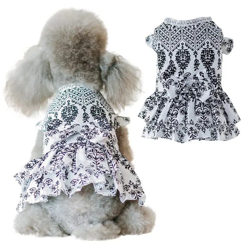

Winter Pet Dog Clothes Dress Fashion Skirt Bowknot Sweety Princess Dress Dogs Wedding Dresses Pet Accessories For puppy