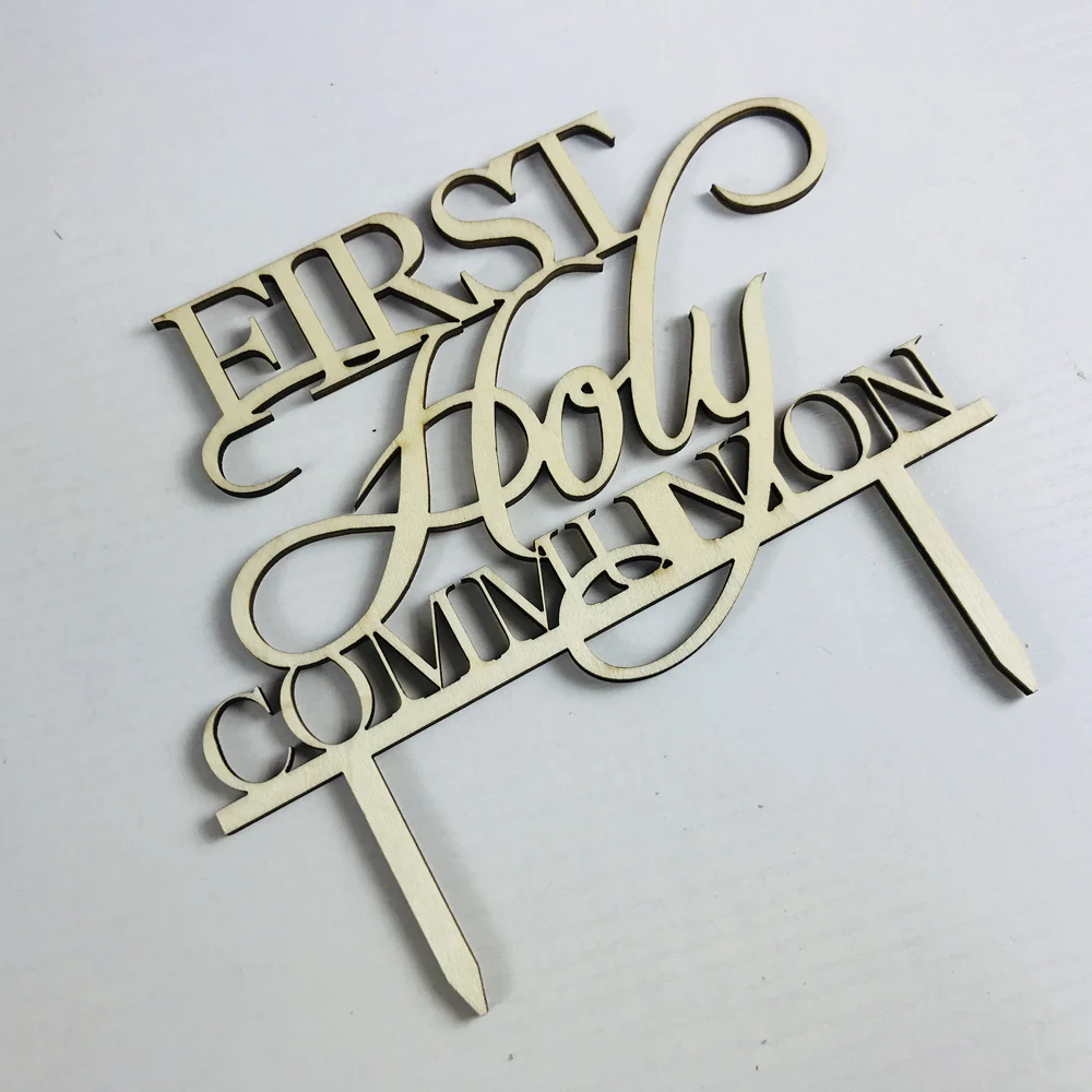 First Holy Communion Cake Topper ,  Religious Baby Baptism Centerpieces Cake Topper,  Birthday Party Baby Shower  Cake Decor (2)