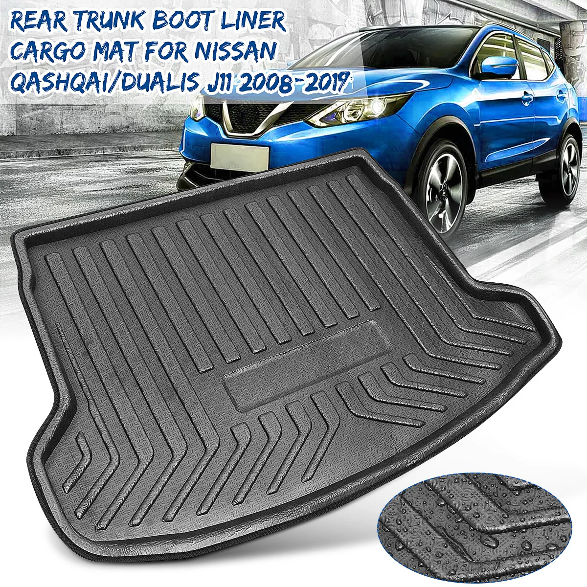 Tapis de sol pour coffre de voiture arrière, pour Nissan Qashqai/Dualis J9, 9, 9, 9, 209, 9 Tapis de sol pour coffre de voiture arrière, pour Nissan Qashqai/Dualis J9, 9, 9, 9, 209, 9
