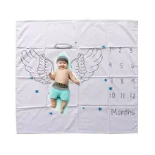 Одеяло для новорожденных Фото фон для фотосъемки ежемесячный рост цифры