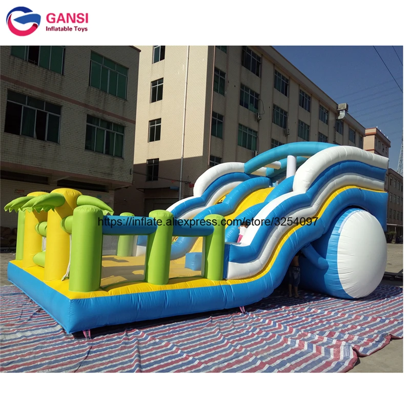 11*5.5M Inflatable Air Castle With Slide Funny Car Design Jumping Slide With Trees Durable Waterproof Inflatable Bouncing Castle colourful trees mouse pad unique design anti slip rubber base mouse pad for desktop computer and laptop mouse pad 9 5x7 9 inch