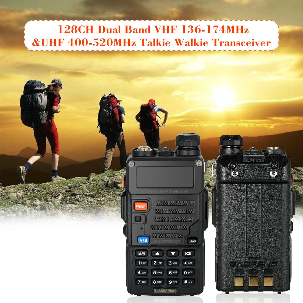 Baofeng UV-5RE Plus портативная радио двухсторонняя радиостанция рация 5 Вт vhf uhf двухдиапазонный коммуникатор Портативный Трансивер