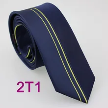 YIBEI coahella ties мужской тонкий галстук дизайн темно-синий с золотыми вертикальными полосками микроволокнистый жаккард Тканый шейный платок, тонкий галстук