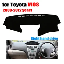 Крышка приборной панели автомобиля коврик для TOYOTA VIOS 2008 до 2012 лет правым приводом dashmatt pad dash коврики аксессуары для приборной панели