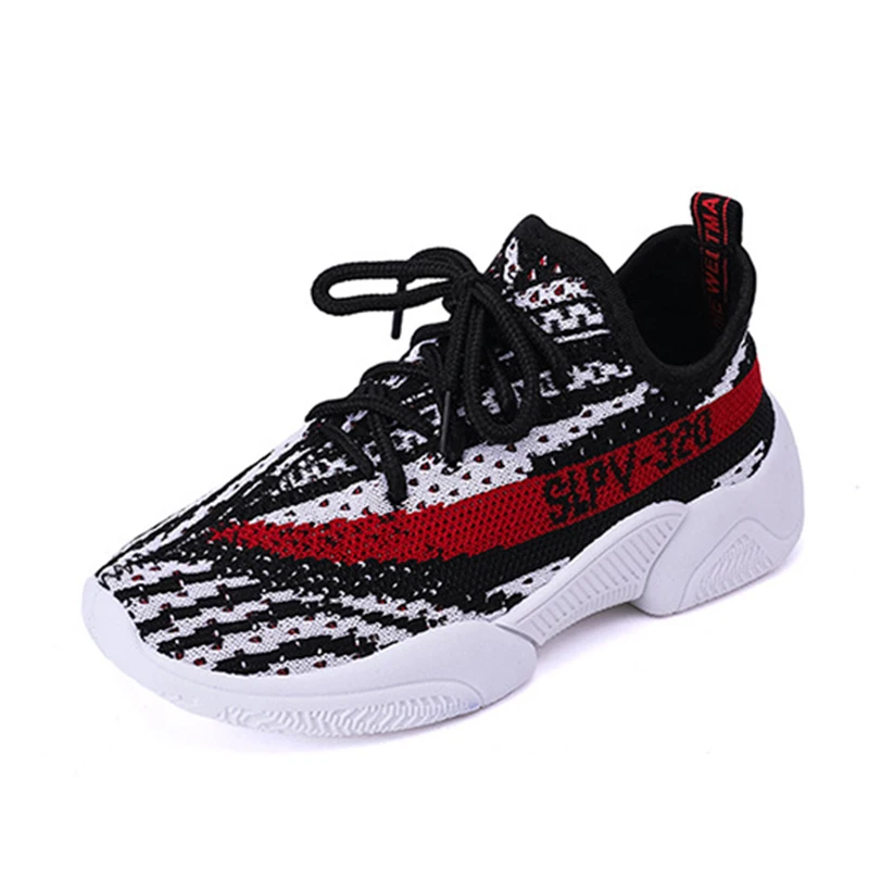 2019 New Spring Children Flyknit Sneakers For Boys Girls Breathable Trainers Kids Summer Comfortable Shoes