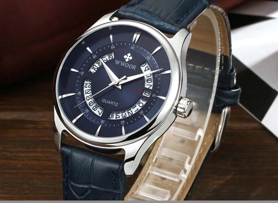 New Quartz Mens Watches Top Brand Luxury Complete Calendar Men's Wrist Watch Genuine Leather Strap Men Wristwatches  2019 (8)