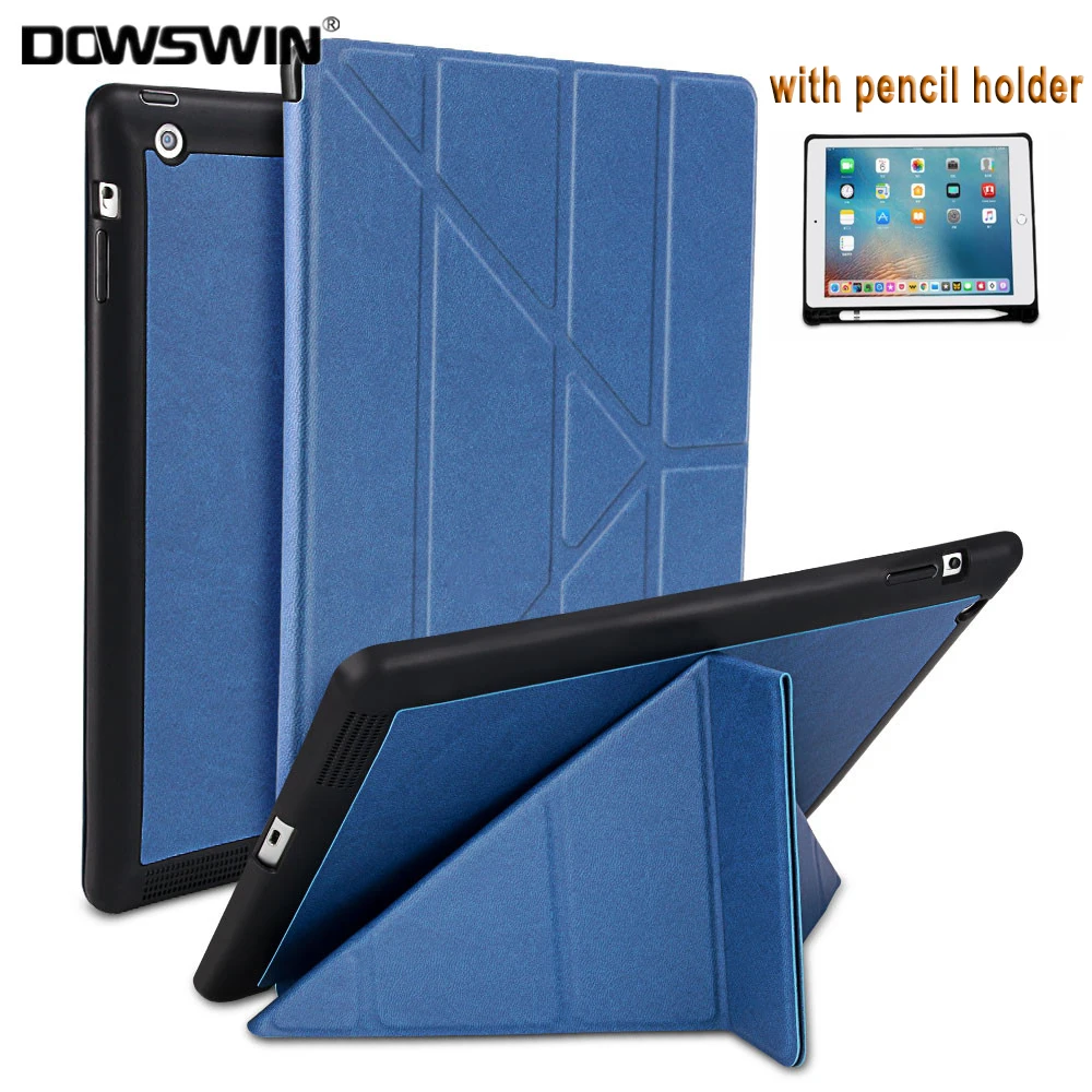 Чехол для iPad 2 3 4 Smart Cover 9 7 2018 2017 PU кожаный чехол Mini 1 5 Air с карандашом|Чехлы