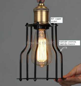 

Retro industrial classic metal frame pendant light