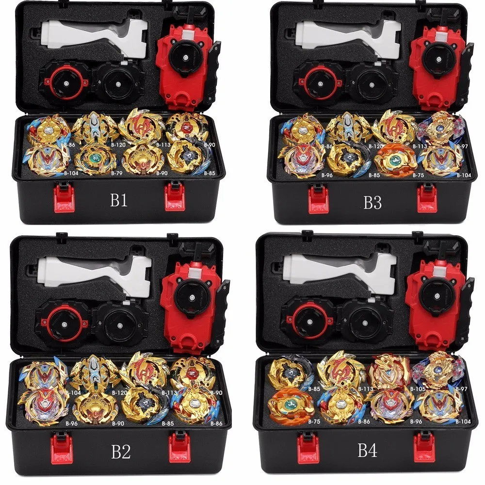 

New Beyblade Burst Bey Blade Toy Metal Funsion Bayblade Set Storage Box With Handle Launcher Plastic Box Toys For Children