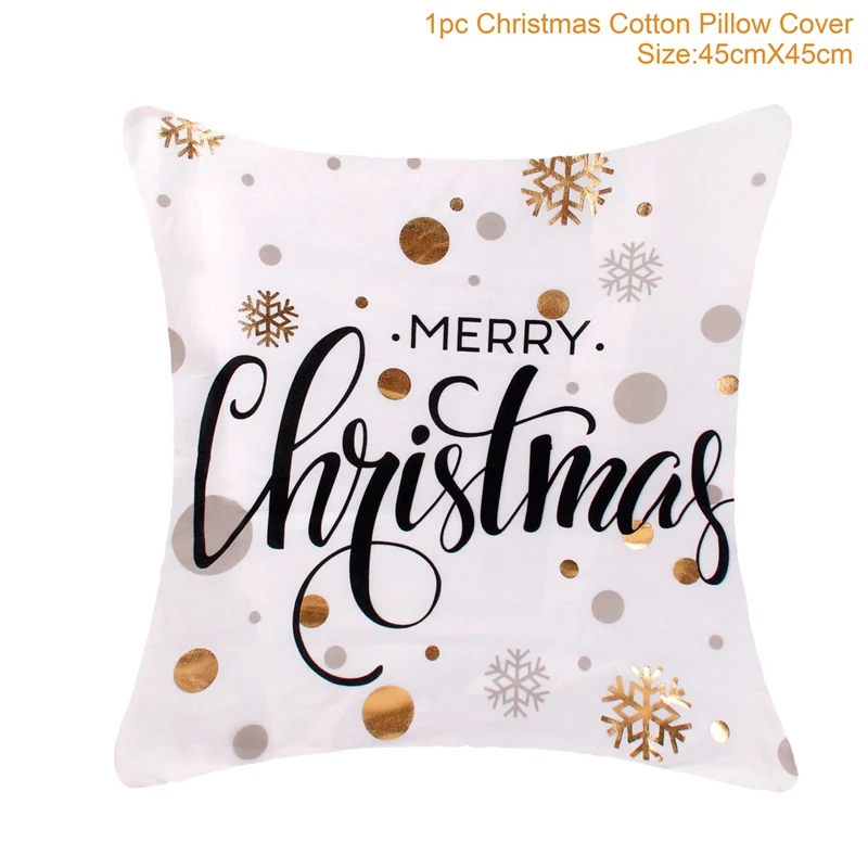 Frigg Merry Christmas чехол для подушки Золотой льняной хлопок мягкие милые Чехлы для подушек Санта Рождественская декоративная подушка для дивана чехол для подушки Чехол - Цвет: 05-2
