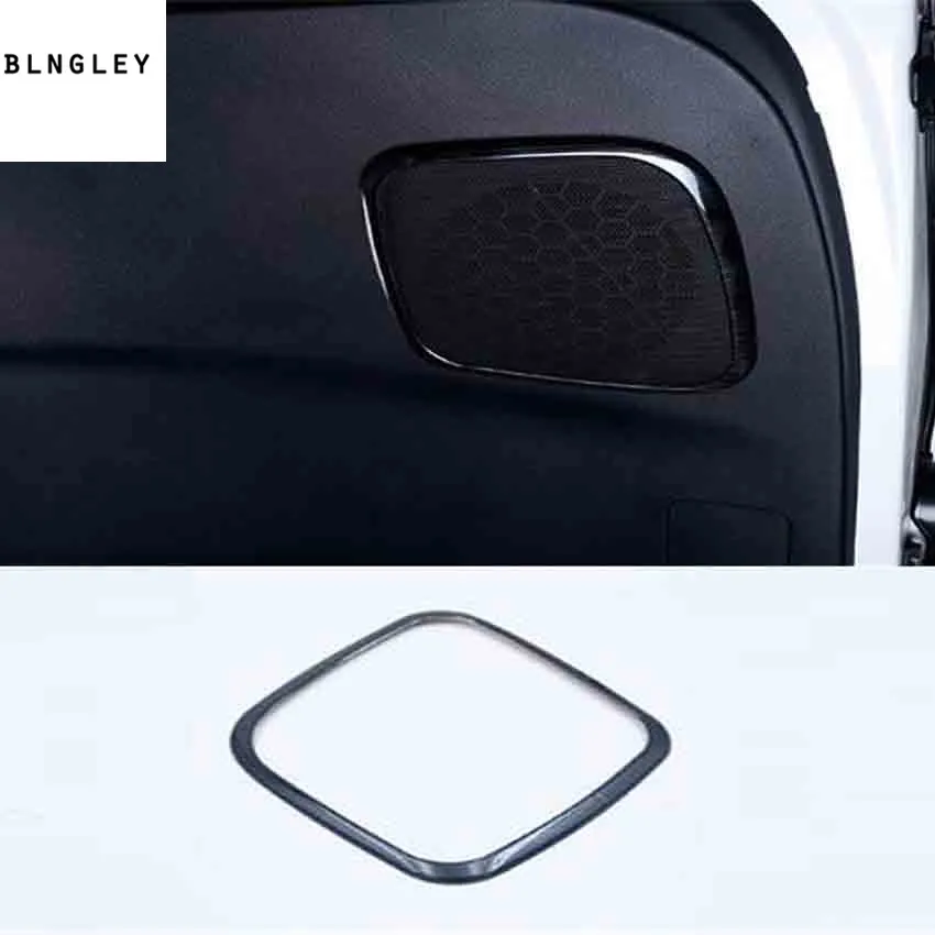1pc Car sticker stainless steel rear trunk speaker decoration cover for- Toyota Alphard - Название цвета: style 1