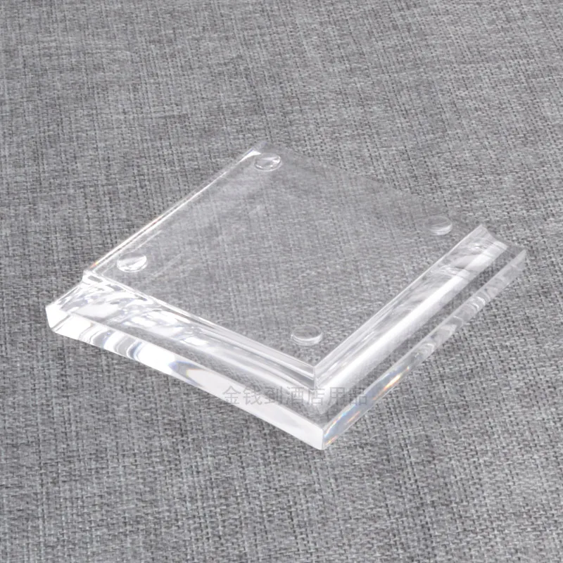 Crystal clear glass soap dish box square holder hotelsin Soap Dishes