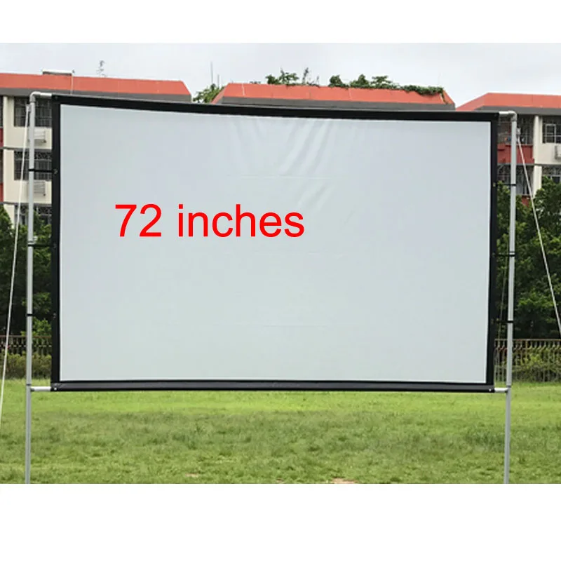 Hot Selling 72 Inches 169 White Fabric Projection Film Curtains