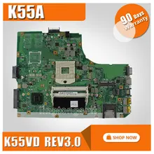 Original for ASUS K55A Motherboard K55VD Rev 3.0 Mainboard HD Graphics 4000 HM76 Chipset 100% Tested