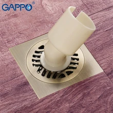 GAPPO drains square anti-odor Bathroom Floor Drainer shower room drain strainer bathroom floor cover drains