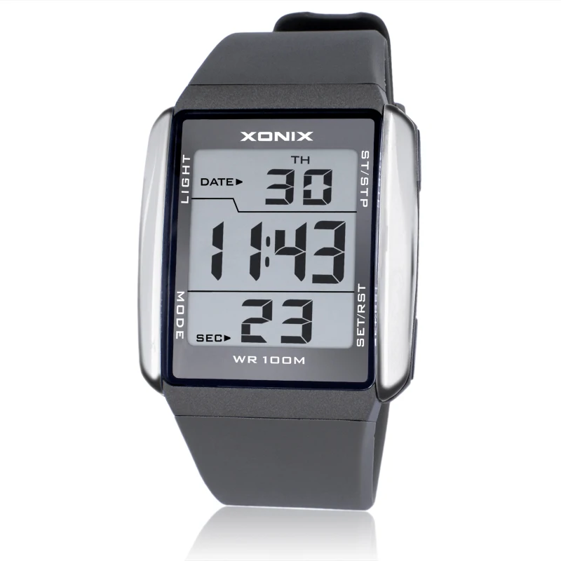 Vente Hot! 2018 Nouveaux Amoureux de la Mode Sport Montres Étanche 100 m Hommes et Femmes Numérique Montre De Natation Plongée Main Horloge Montre Homme